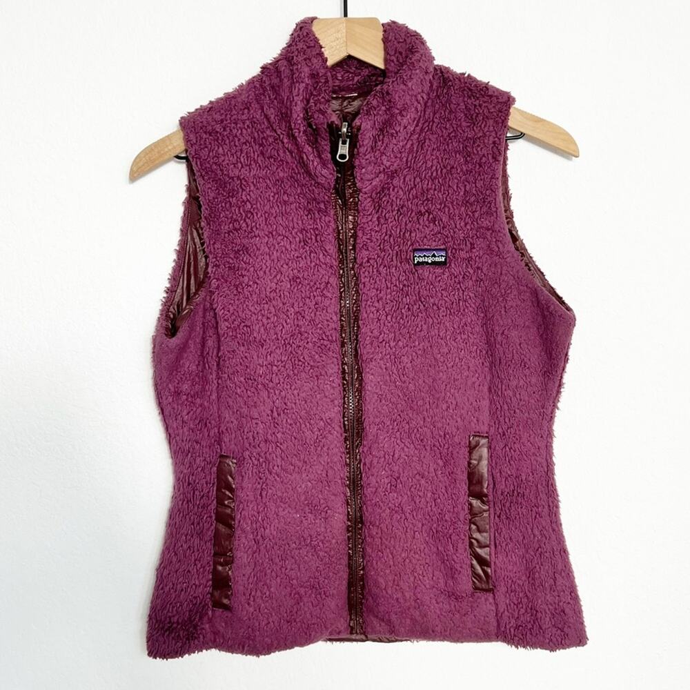 Patagonia Women Retro Classic Nubby Fleece Magenta Reversible Vest - Picture 1 of 5